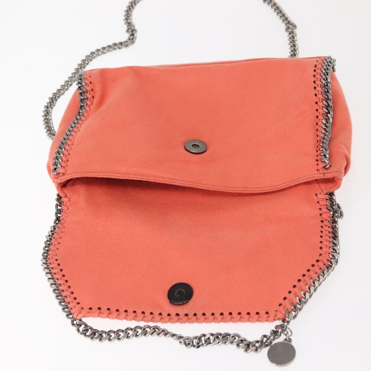 Stella Mccartney Falabella Fold Over Flap Shaggy Deer Orange Polyester Shoulder Bag Bag (Pre-Owned)