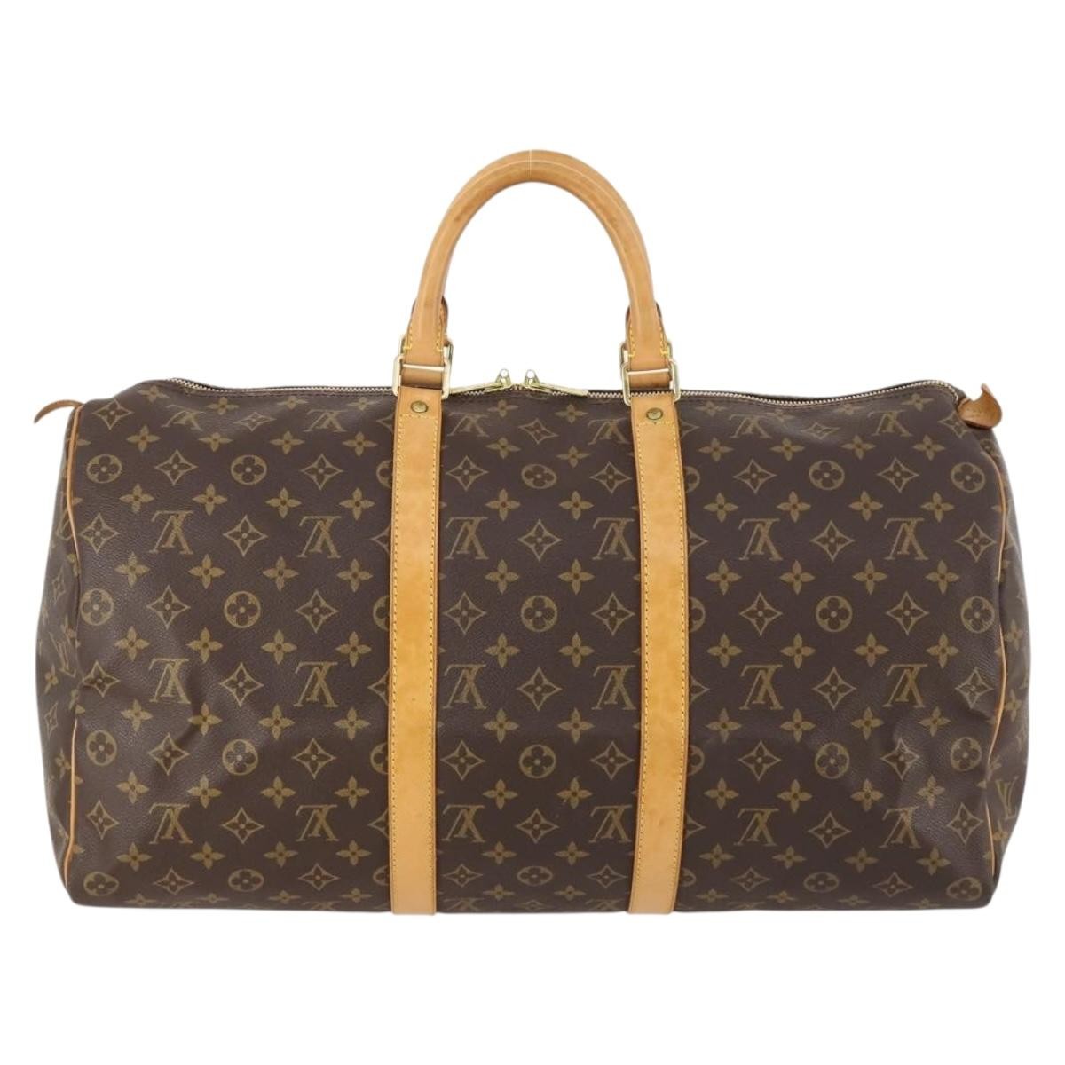 Louis Vuitton Keepall Monogram Canvas Brown Canvas Travel Bag Bag (Pre-Owned)