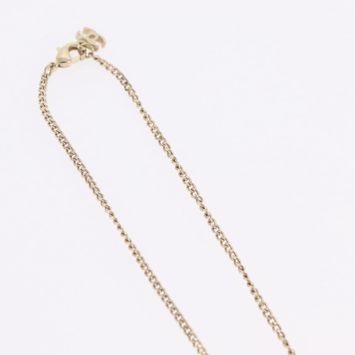 Chanel Multi-Logo Engraved Cc Pendant Metal With Crystals Gold Metal Necklace Jewelry (Pre-Owned)