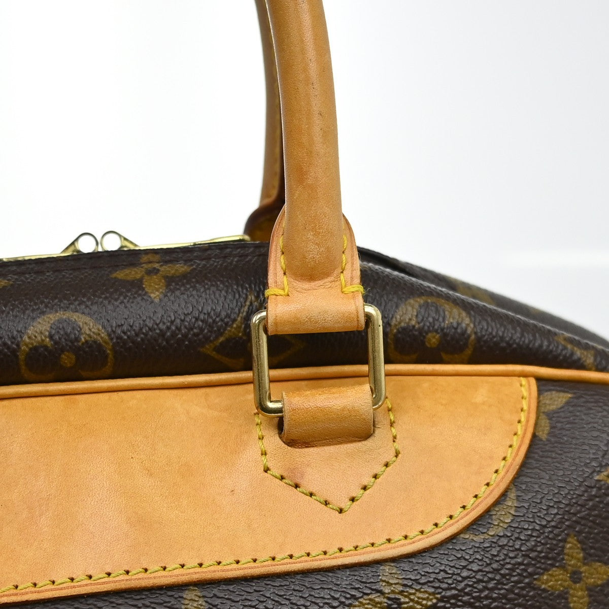 Louis Vuitton Deauville Monogram Brown Canvas Handbag (Pre-Owned)