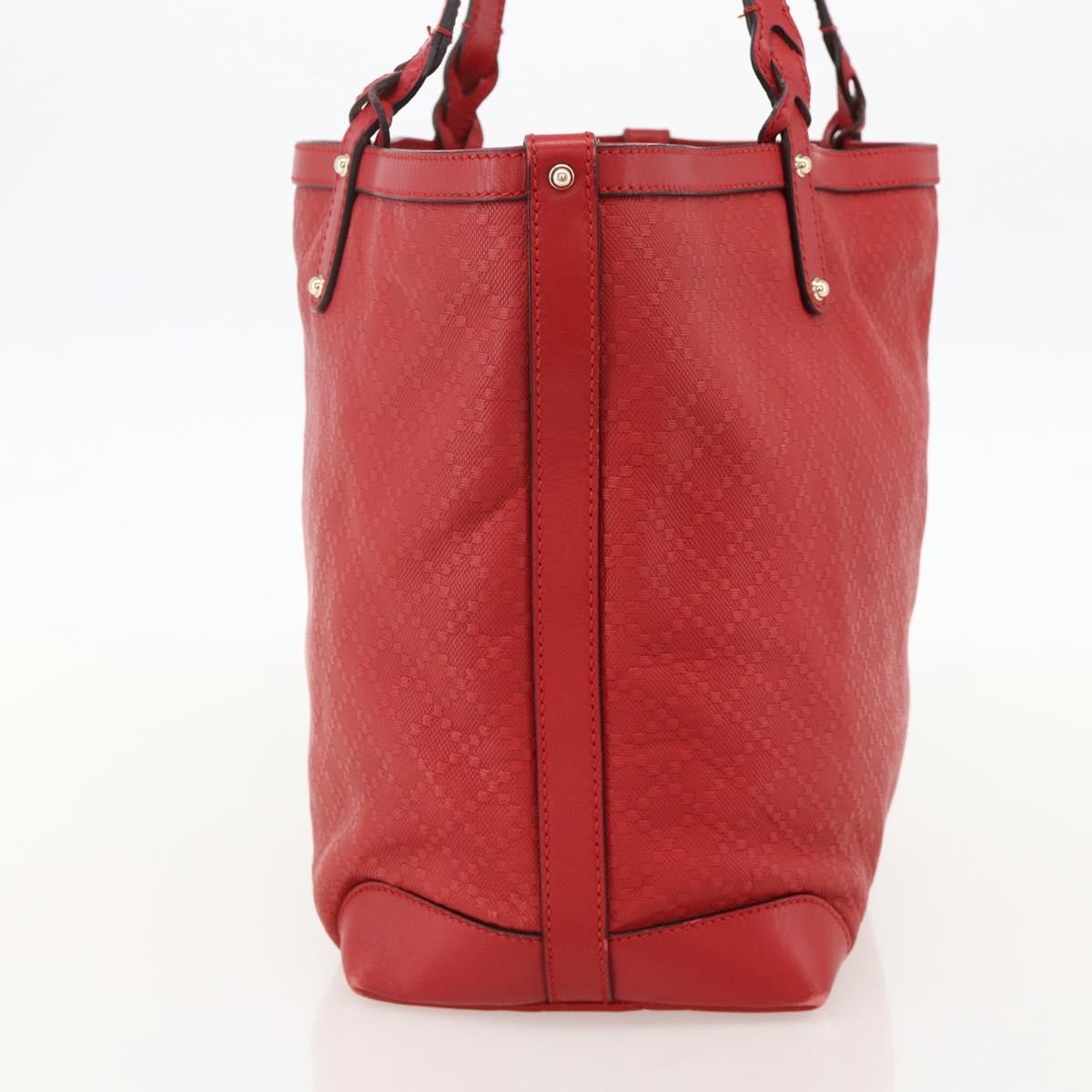 Gucci Craft Tote Diamante Leather Red Pvc Tote Bag Bag (Pre-Owned)