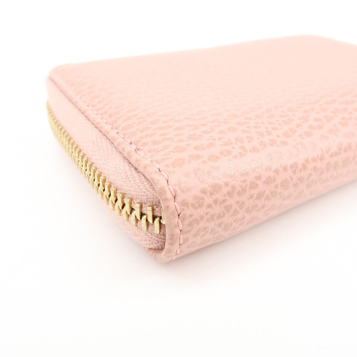 Gucci Swing Zip Around Leather Pink Leather Wallets Accessory (Pre-Owned)