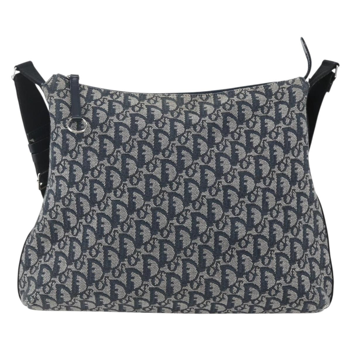 Christian Dior Vintage Trotter Canvas Navy Canvas Shoulder Bag Bag (Pre-Owned)