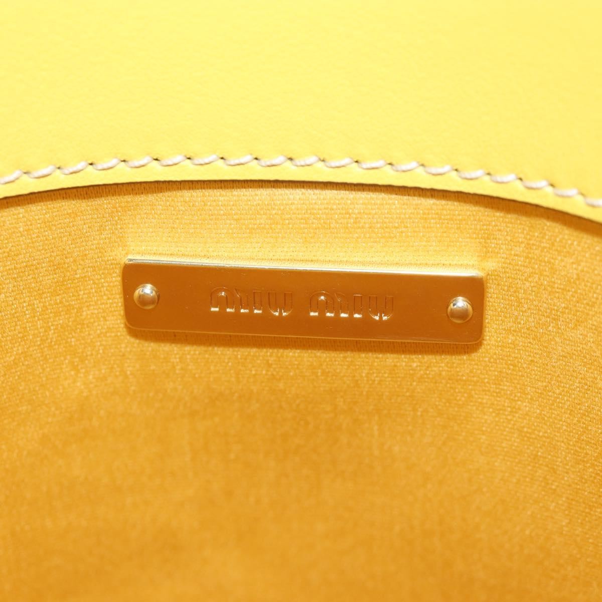 Miu Miu Vintage Leather Yellow Leather Handbag (Pre-Owned)