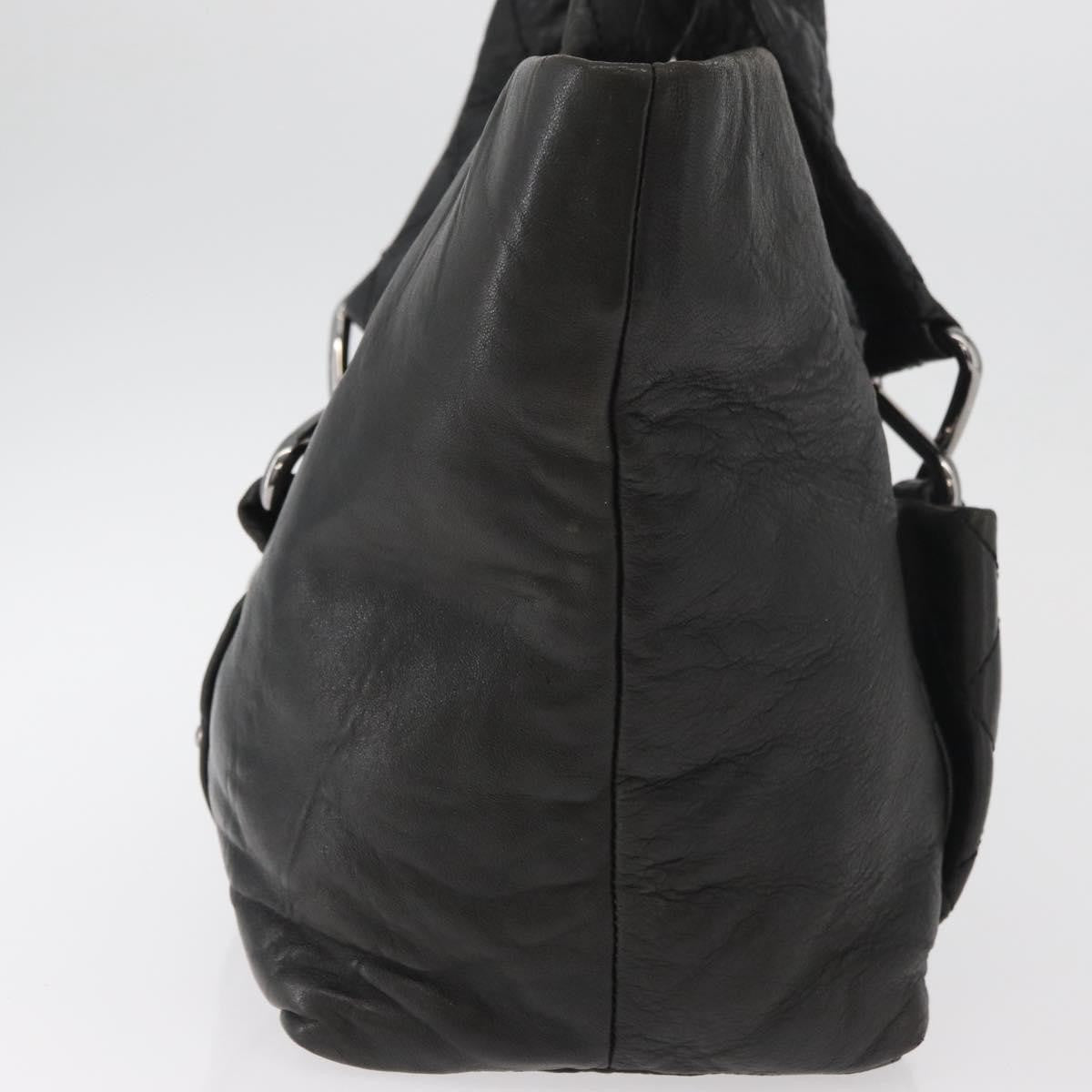 Chanel 8 Knots Tote Lambskin Black Leather Tote Bag Bag (Pre-Owned)