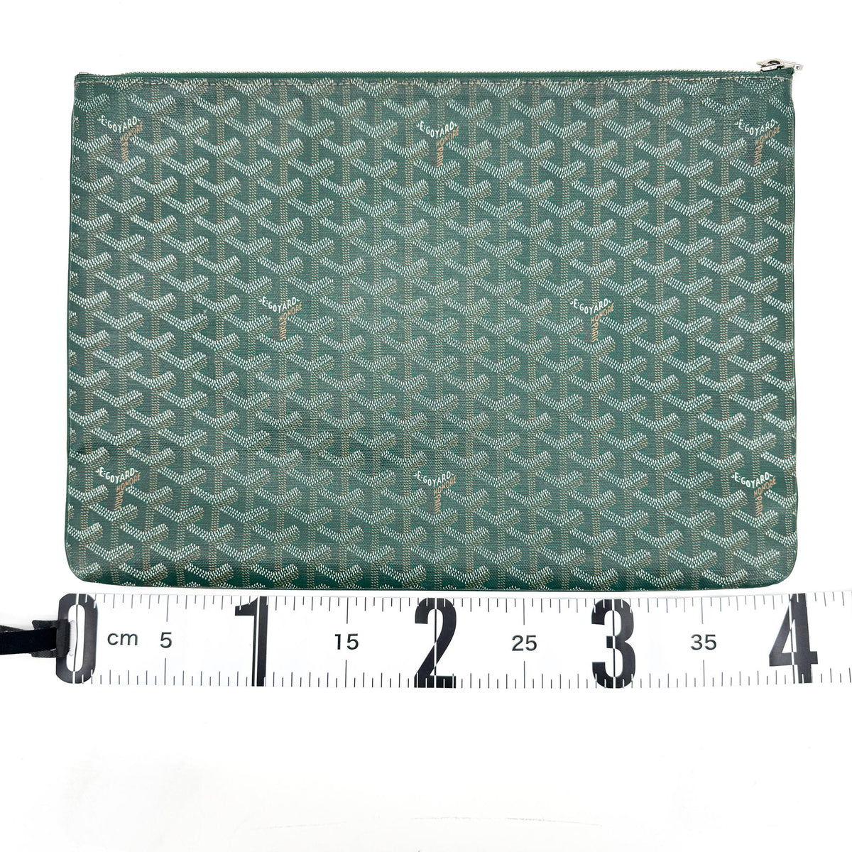 Goyard Senat Zip Coated Canvas Green Canvas Clutche & Pouche Bag (Pre-Owned)