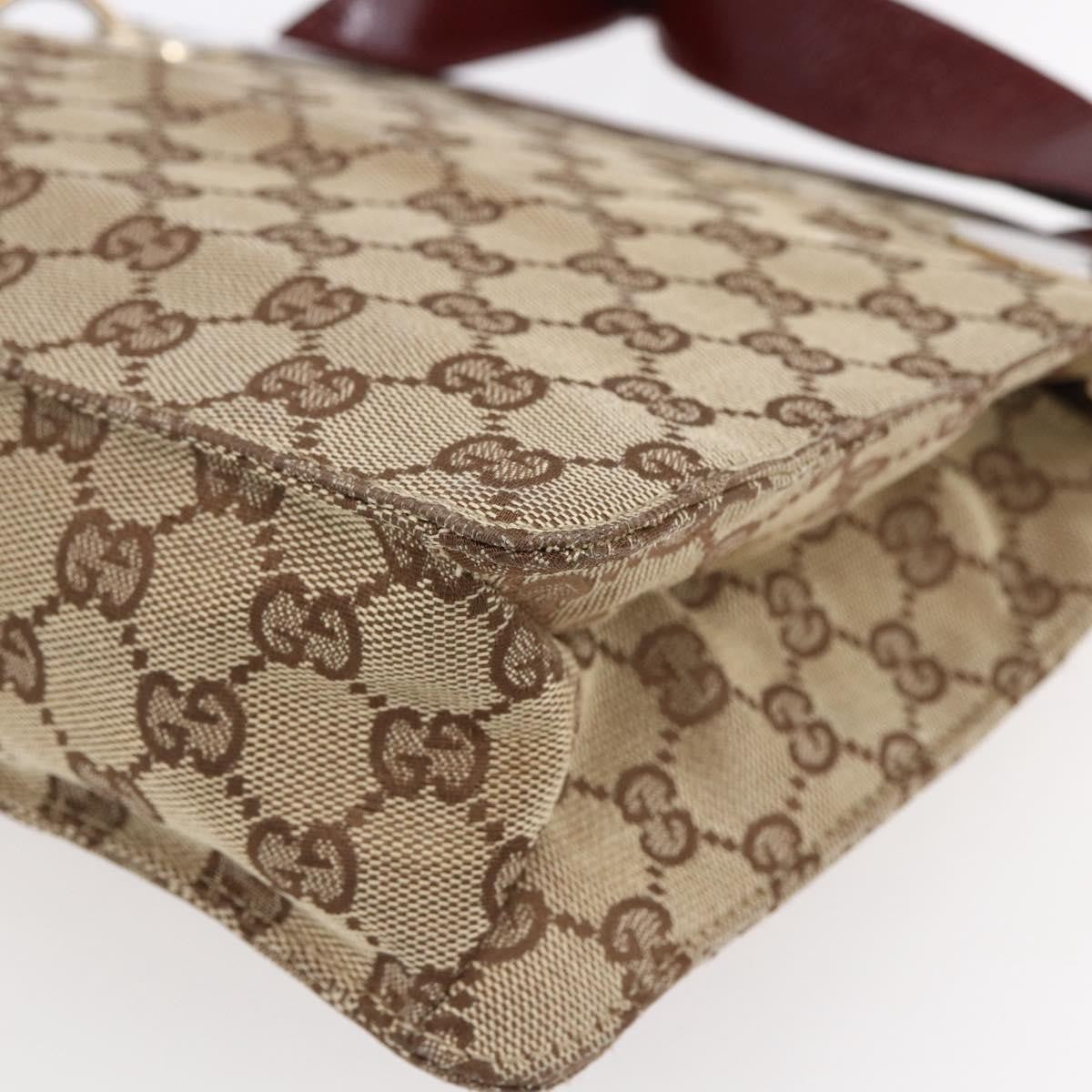 Gucci Eclipse Messenger Gg Canvas Beige Canvas Shoulder Bag Bag (Pre-Owned)