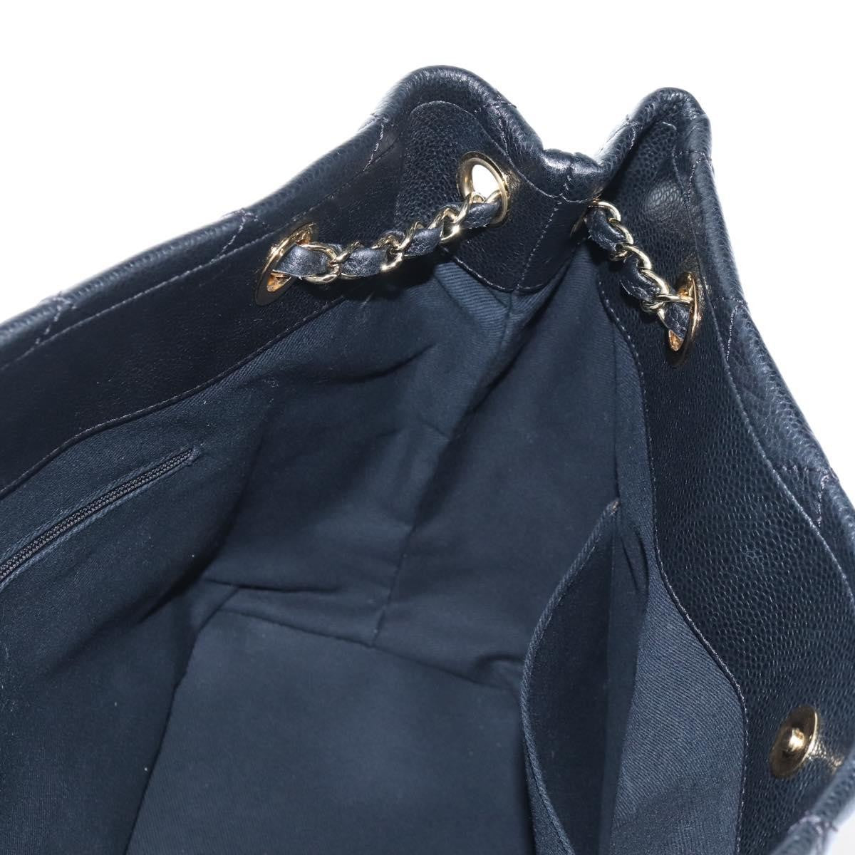 Chanel Timeless Cc Shopping Quilted Caviar Black Leather Tote Bag Bag (Pre-Owned)
