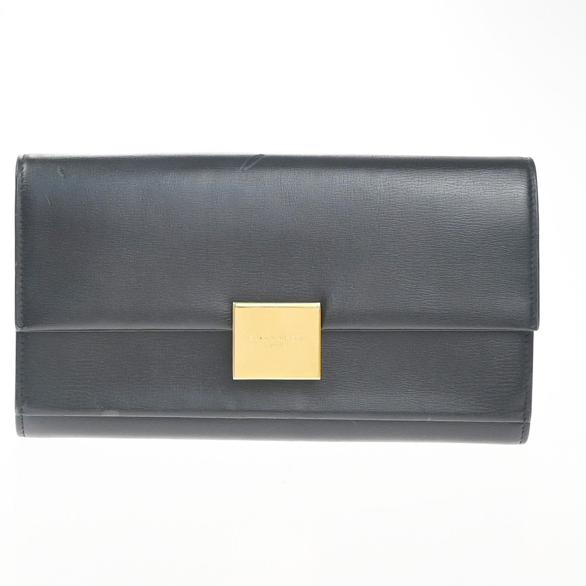 Saint Laurent Bellechasse Flap Leather Black Leather Wallets Accessory (Pre-Owned)