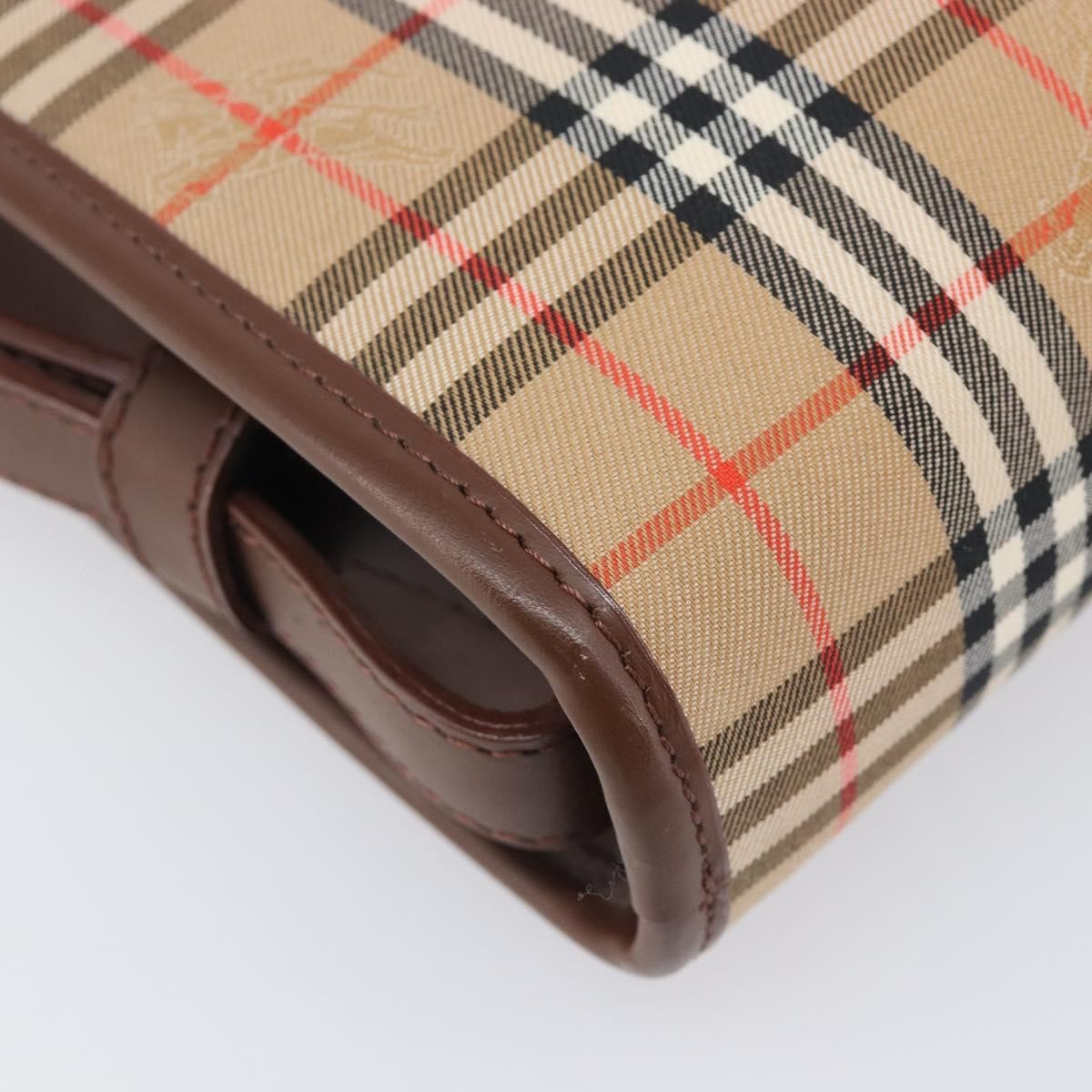 Burberry Nova Check Pochette Canvas Beige Canvas Clutche & Pouche Bag (Pre-Owned)