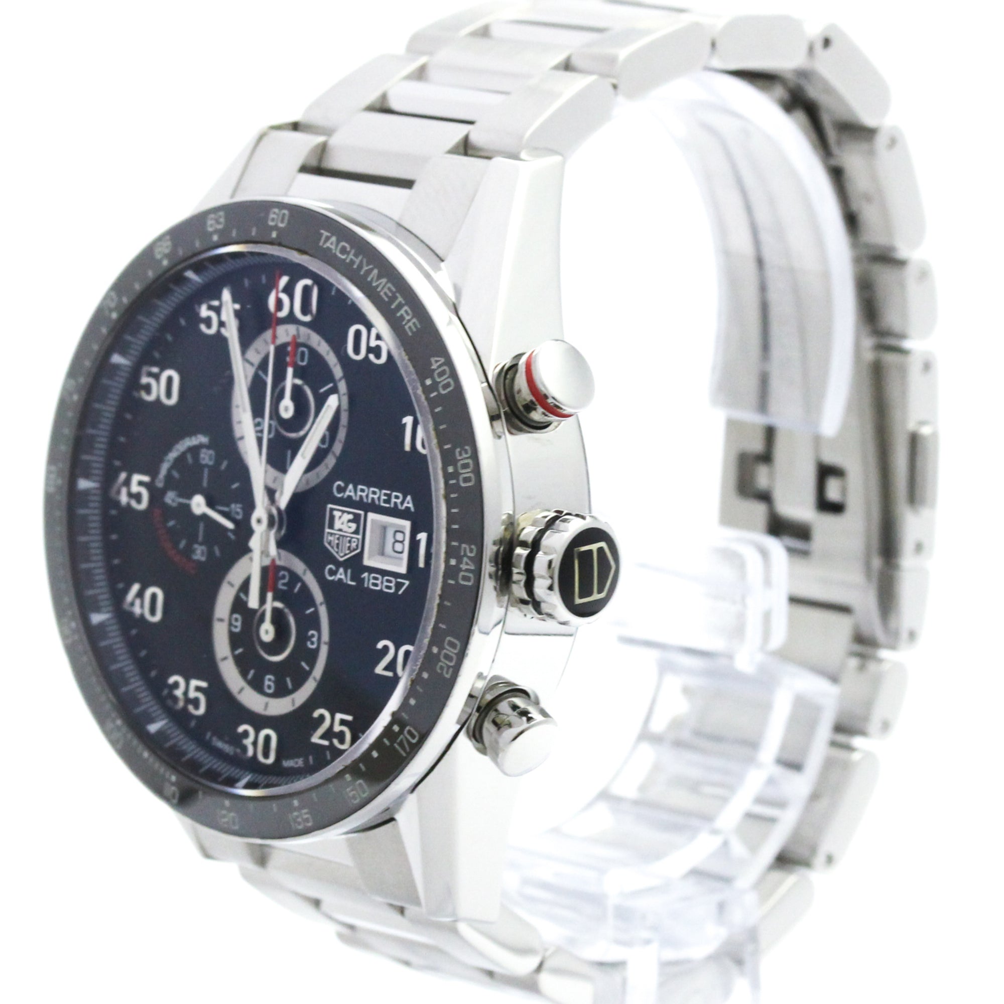 Tag Heuer Carrera Calibre 1887 Chronograph Automatic Stainless Steel Watch (Pre-Owned)