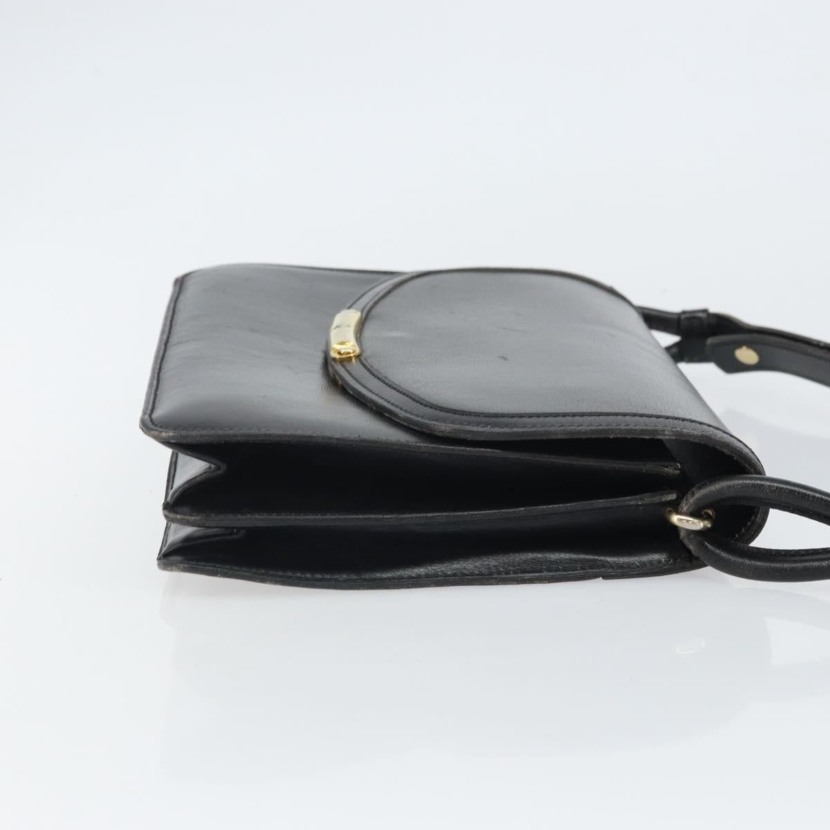 Christian Dior Shoulder Leather Black Leather Shoulder Bag Bag (Pre-Owned)