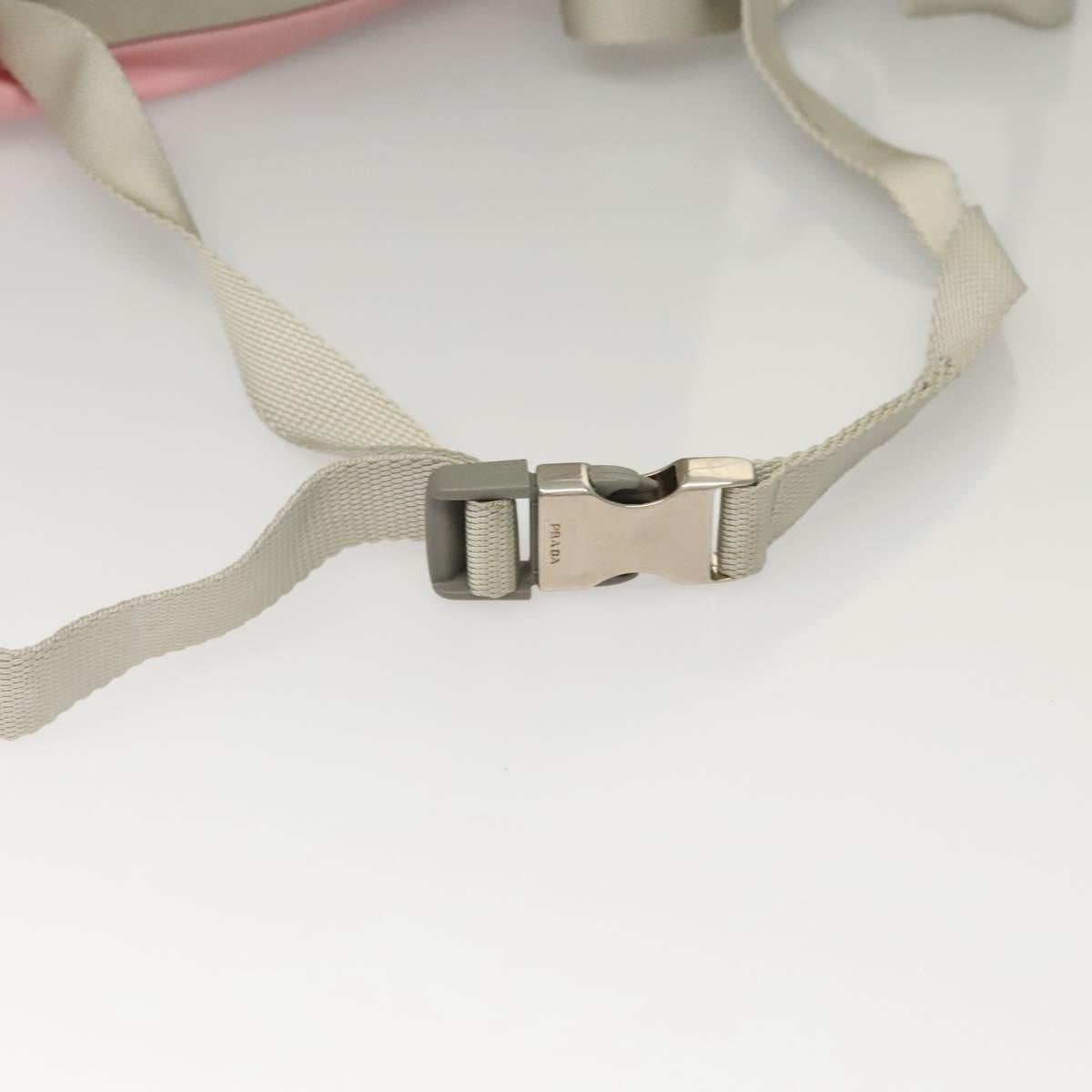Prada Single Buckle Pocket Tessuto Pink Nylon Backpack Bag (Pre-Owned)