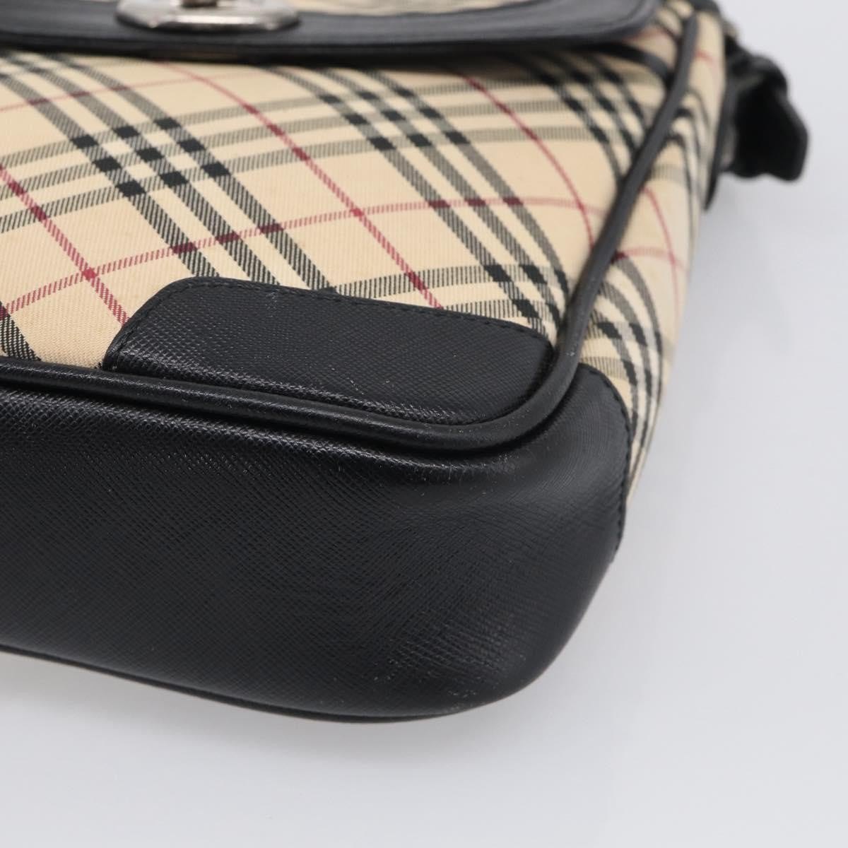 Burberry Nova Check Shoulder Bag Canvas Beige Canvas Shoulder Bag Bag (Pre-Owned)
