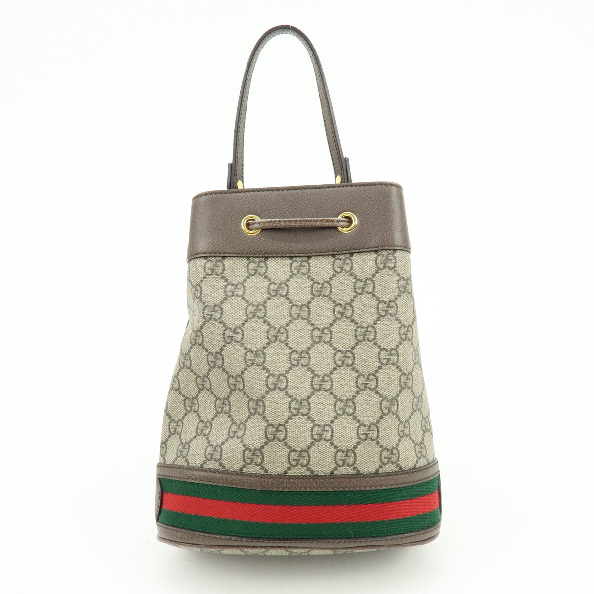 Gucci Ophidia Bucket Gg Coated Canvas Beige Canvas Handbag (Pre-Owned)