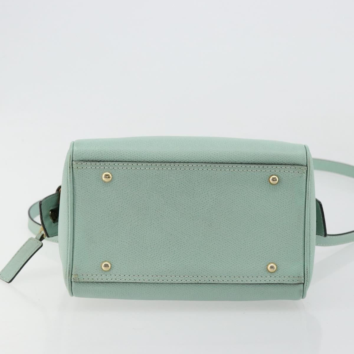 Celine Vintage Leather Blue Leather Handbag (Pre-Owned)