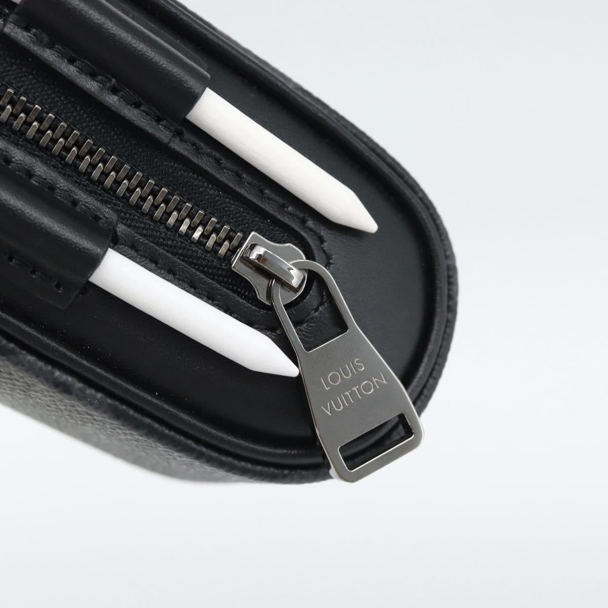 Louis Vuitton Golf Ball Case Monogram Black Canvas Clutche & Pouche Bag (Pre-Owned)