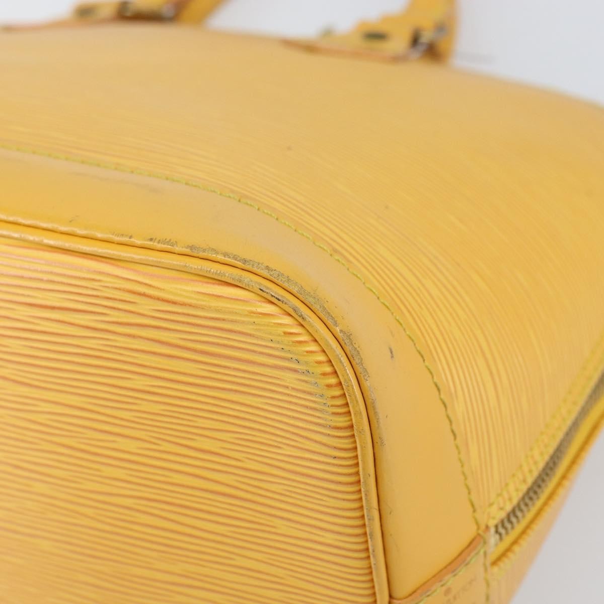 Louis Vuitton Alma Epi Leather Yellow Leather Handbag (Pre-Owned)