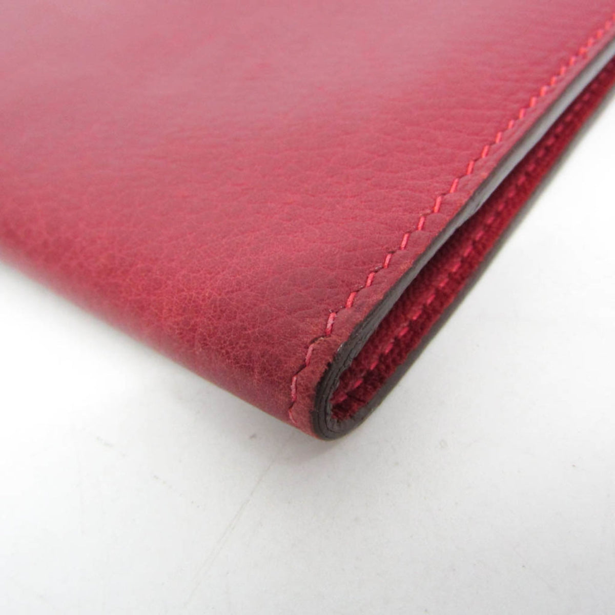 Hermes Dogon Compact Leather Red Leather Wallets Accessory (Pre-Owned)