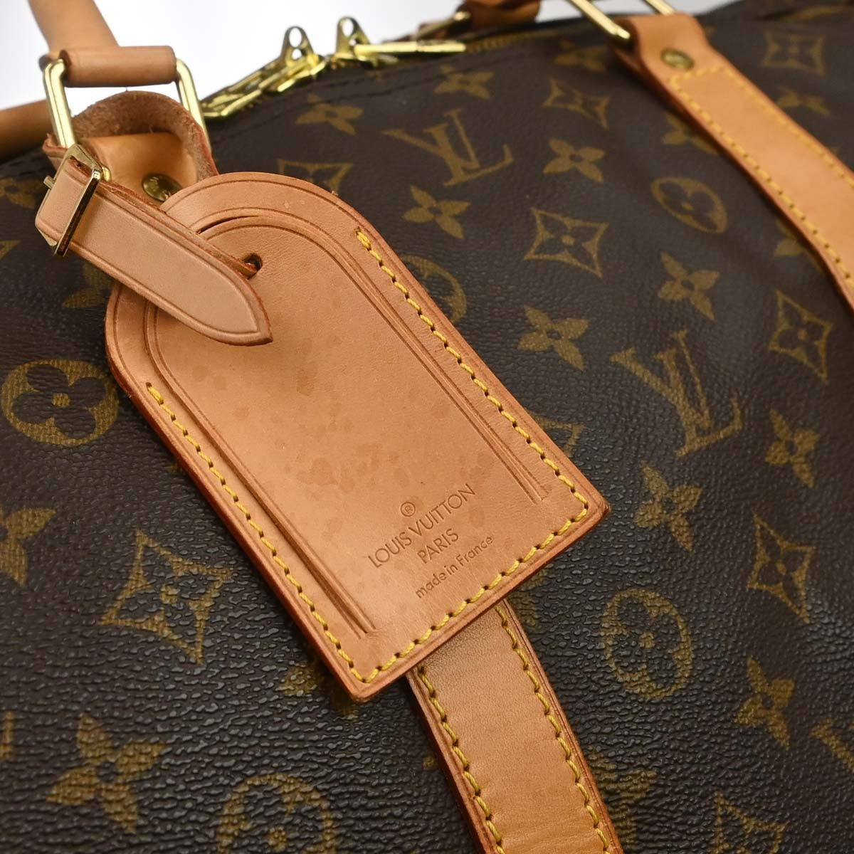 Louis Vuitton Keepall Bandouliere Monogram Canvas Brown Canvas Travel Bag Bag (Pre-Owned)
