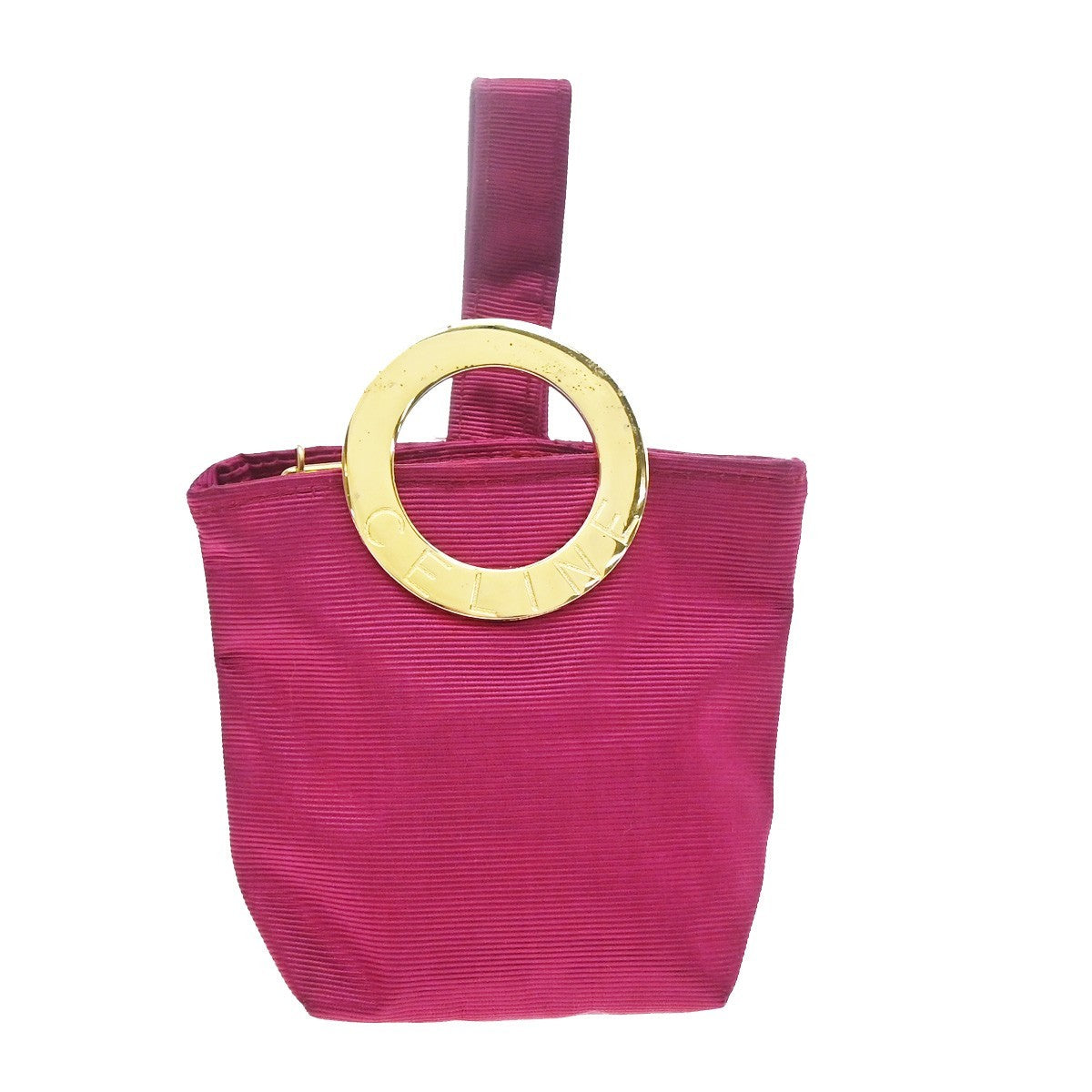 Celine Circle Logo Pouch Canvas Purple Canvas Clutche & Pouche Bag (Pre-Owned)