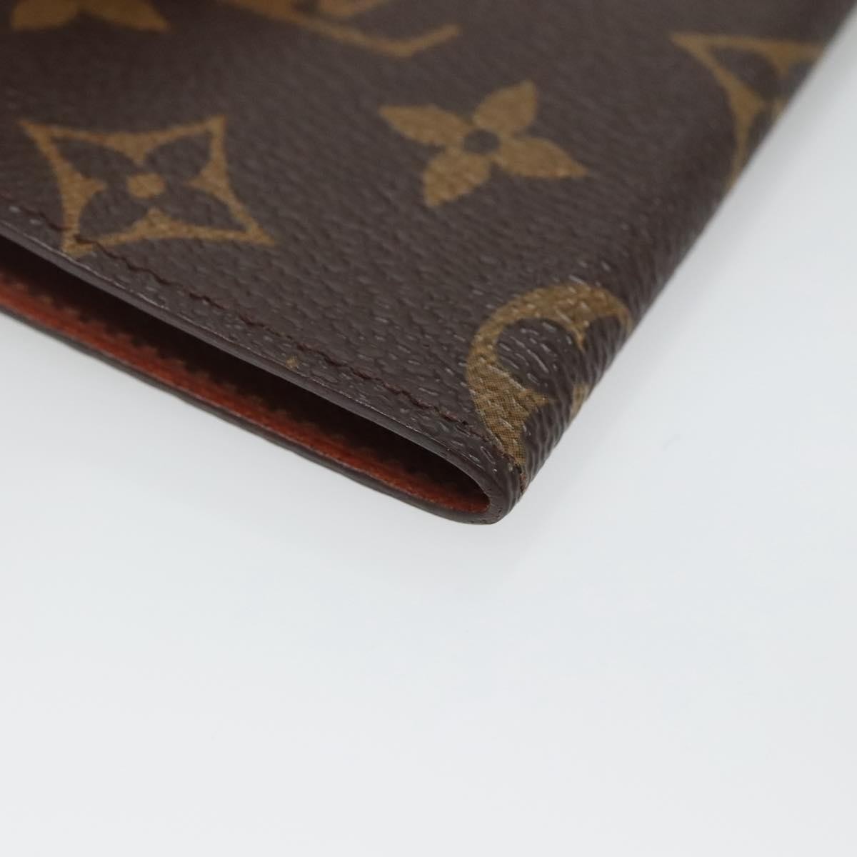 Louis Vuitton Porte Cartes Pression Card Case Monogram Canvas Brown Canvas Card Holders Accessory (Pre-Owned)
