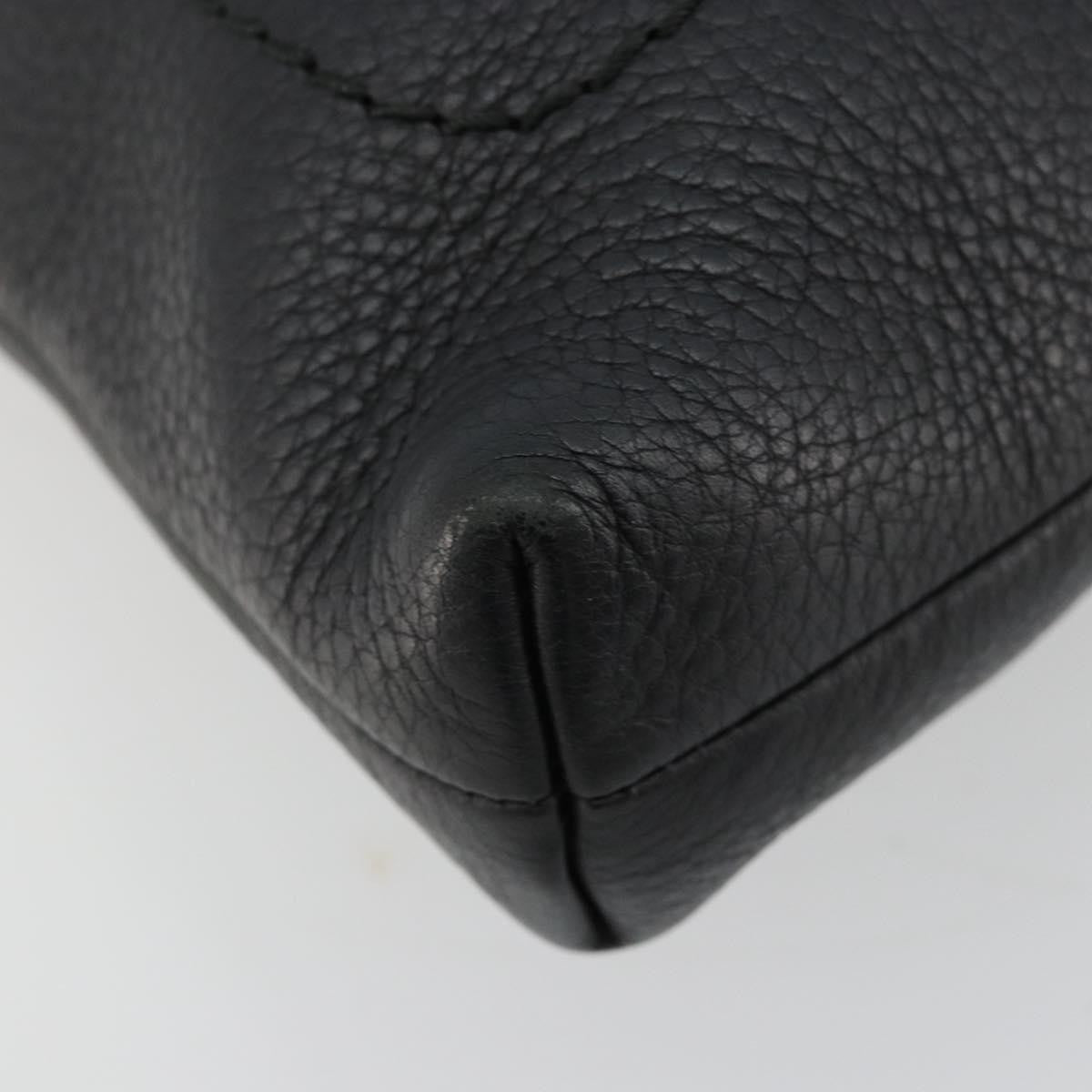 Bally Vintage Leather Black Leather Shoulder Bag Bag (Pre-Owned)