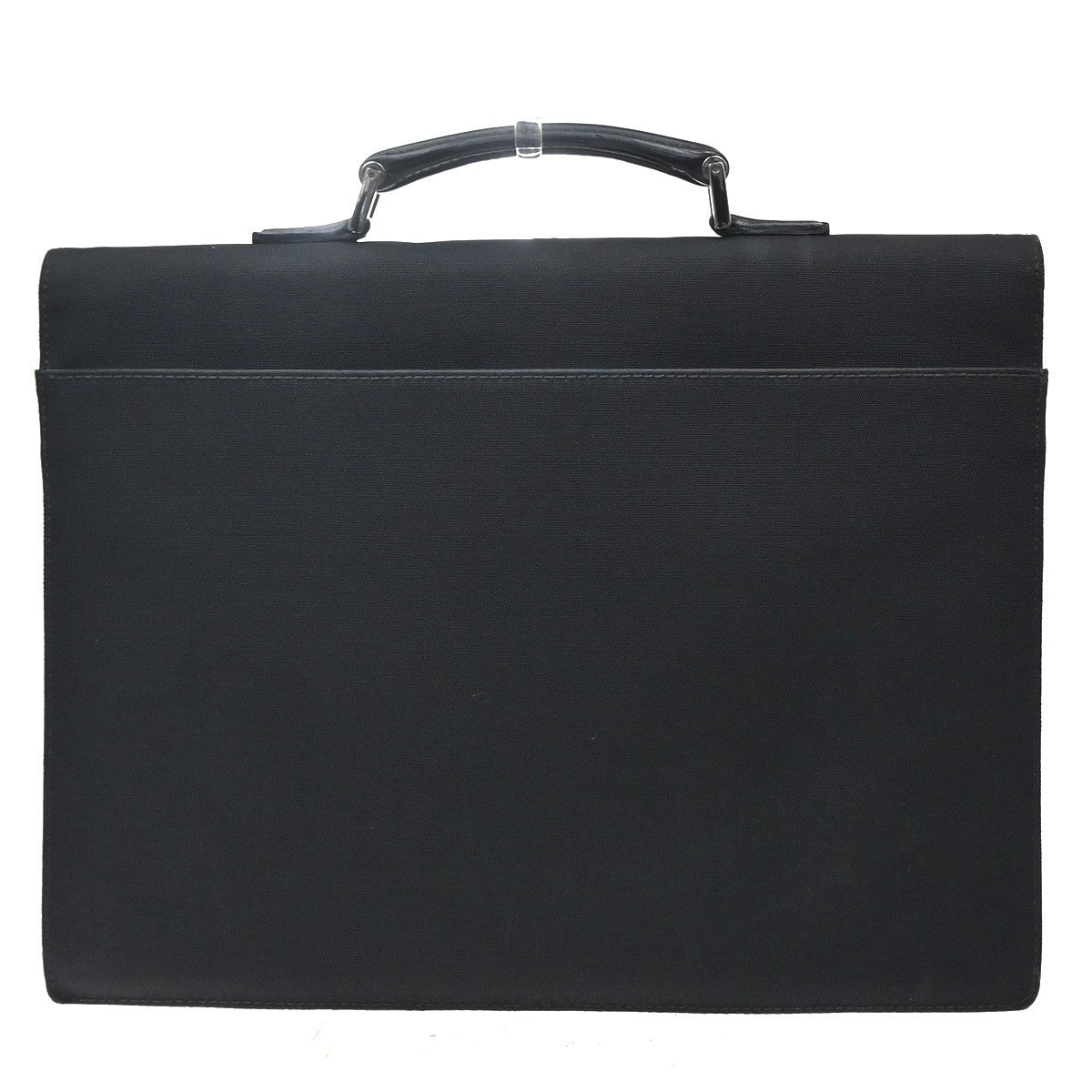 Gucci Briefcase Canvas Black Canvas Briefcase Bag (Pre-Owned)