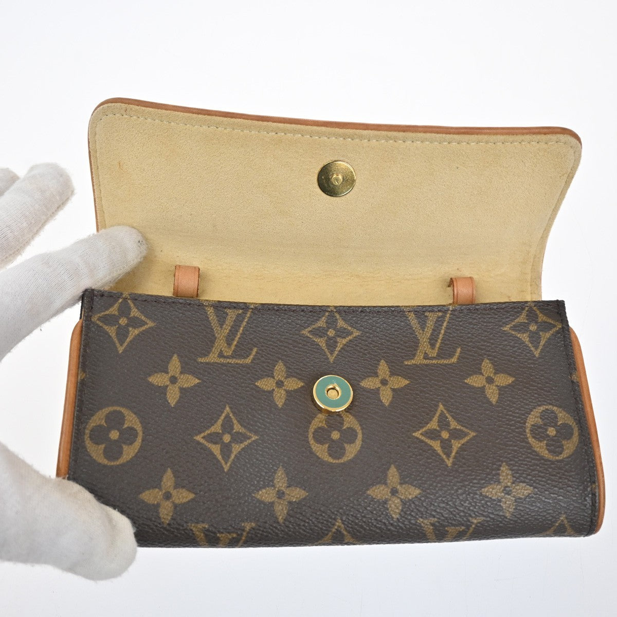 Louis Vuitton Twin Monogram Canvas Brown Canvas Clutche & Pouche Bag (Pre-Owned)