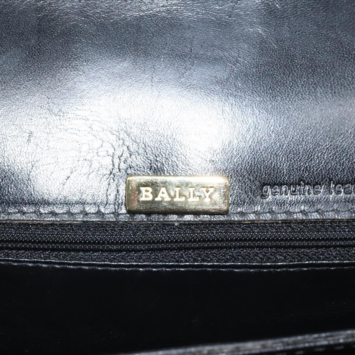 Bally Vintage Leather Black Leather Shoulder Bag Bag (Pre-Owned)