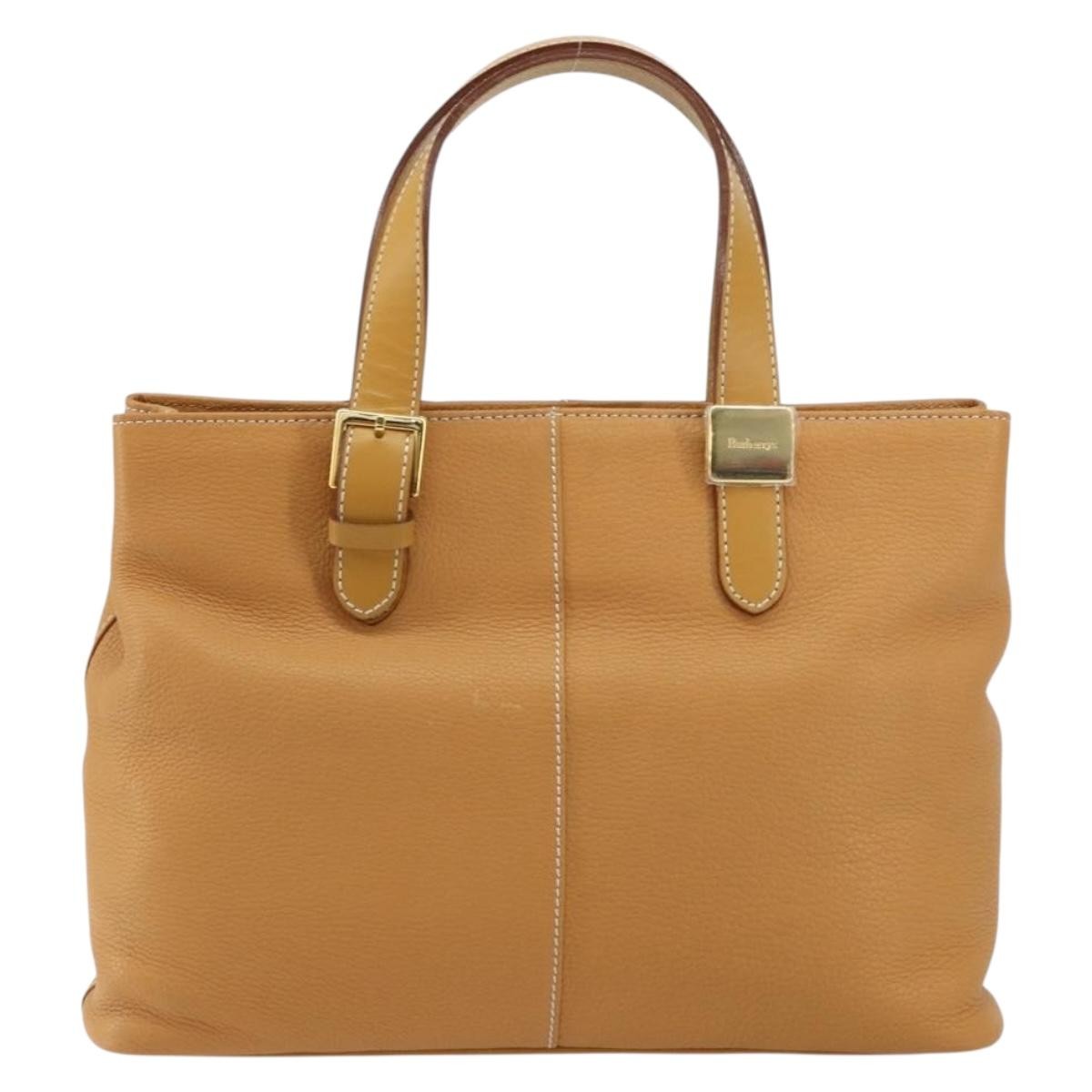 Burberry Vintage Leather Beige Leather Tote Bag Bag (Pre-Owned)