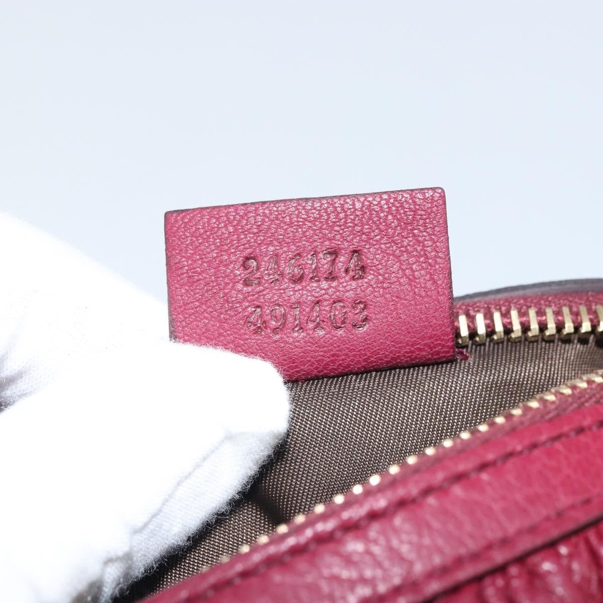 Gucci Bamboo Leather Purple Leather Clutche & Pouche Bag (Pre-Owned)