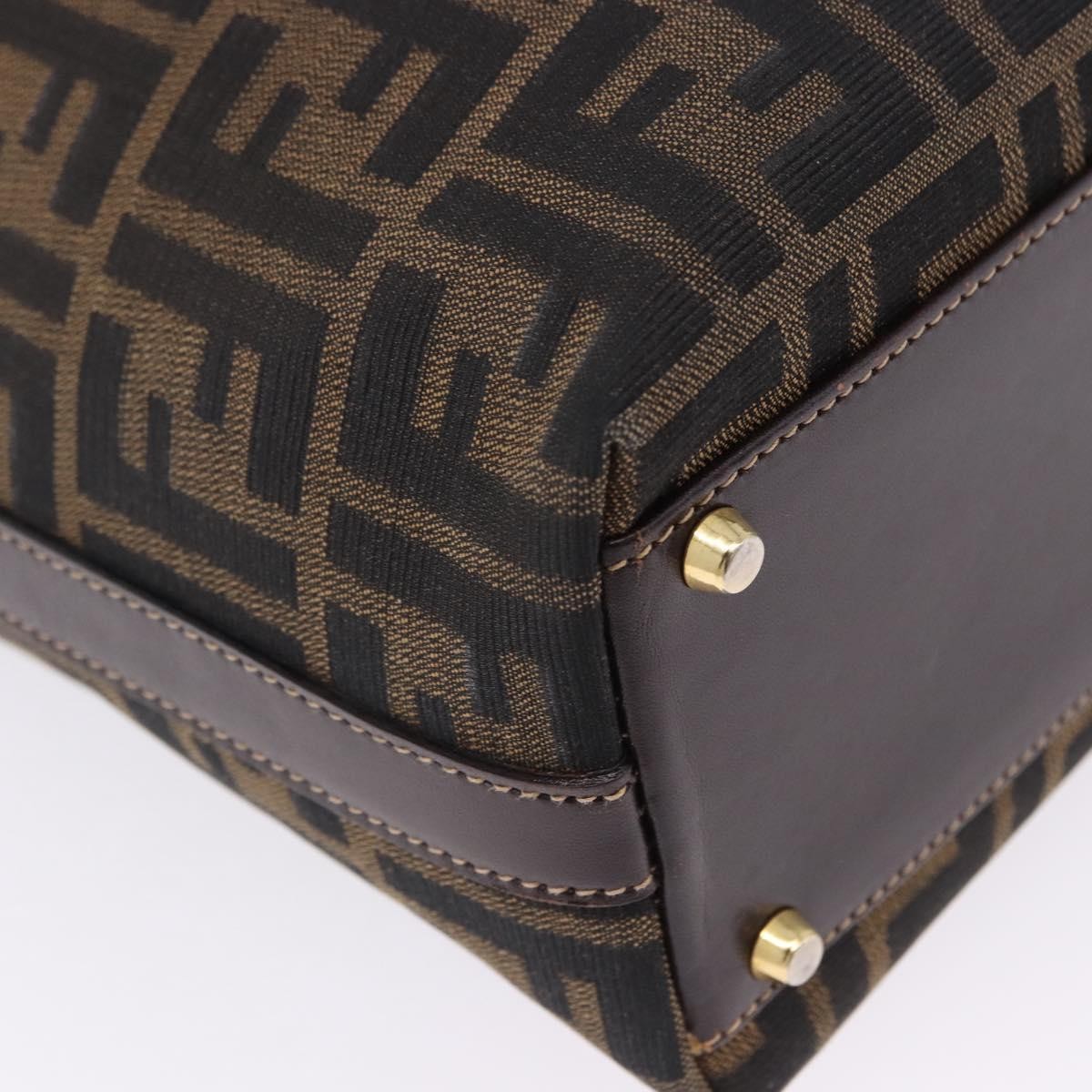 Fendi Vintage Zucca Zucca Canvas Brown Canvas Handbag (Pre-Owned)