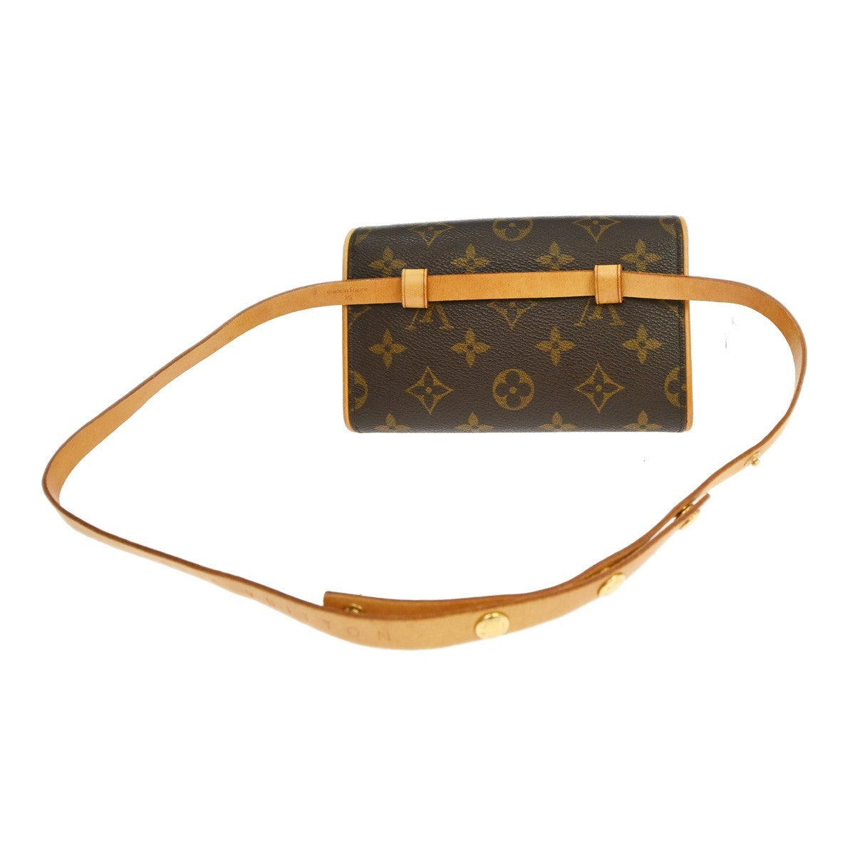 Louis Vuitton Florentine Waist Monogram Canvas Brown Canvas Handbag (Pre-Owned)