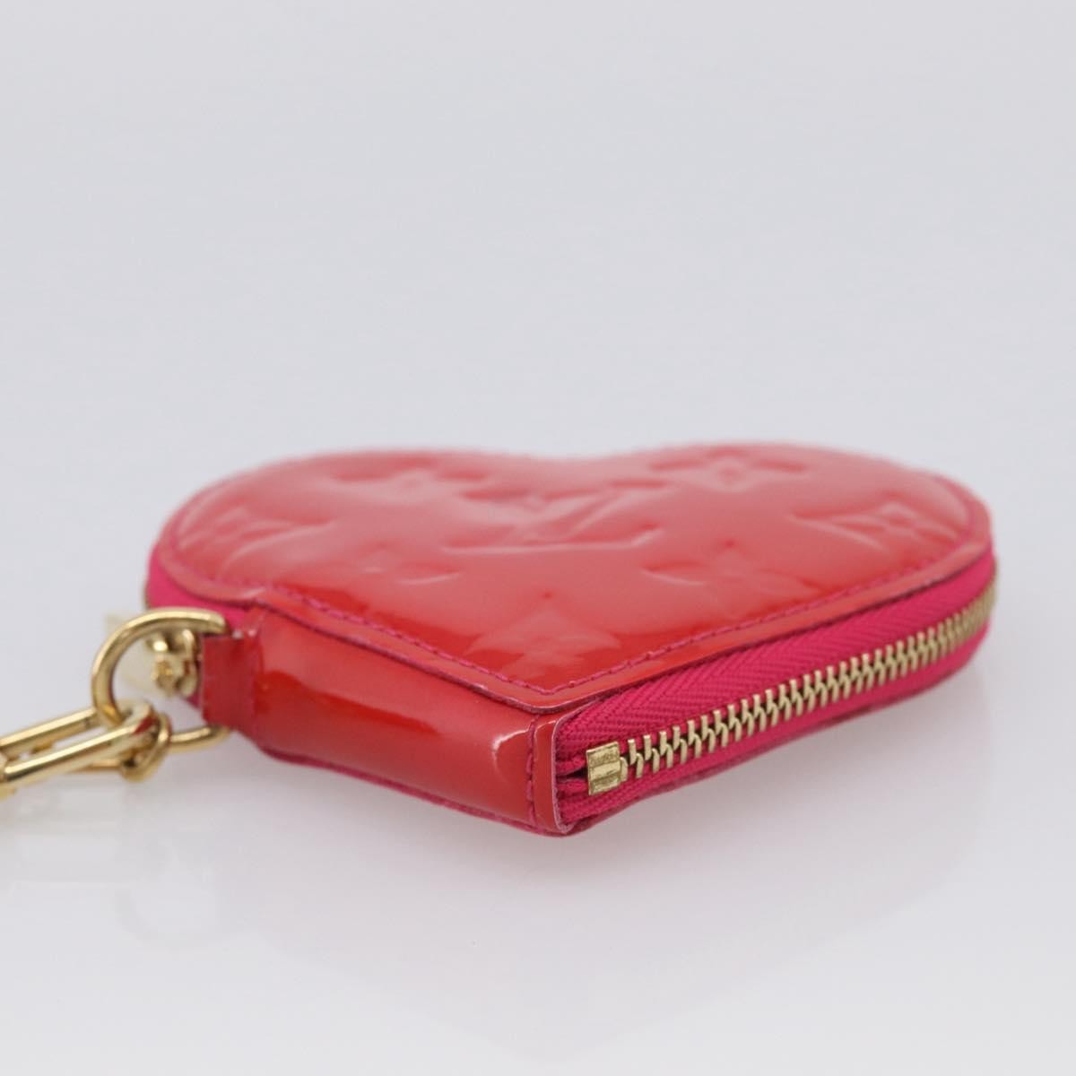 Louis Vuitton Heart Coin Purse Monogram Vernis Pink Patent_Leather Clutche & Pouche Bag (Pre-Owned)