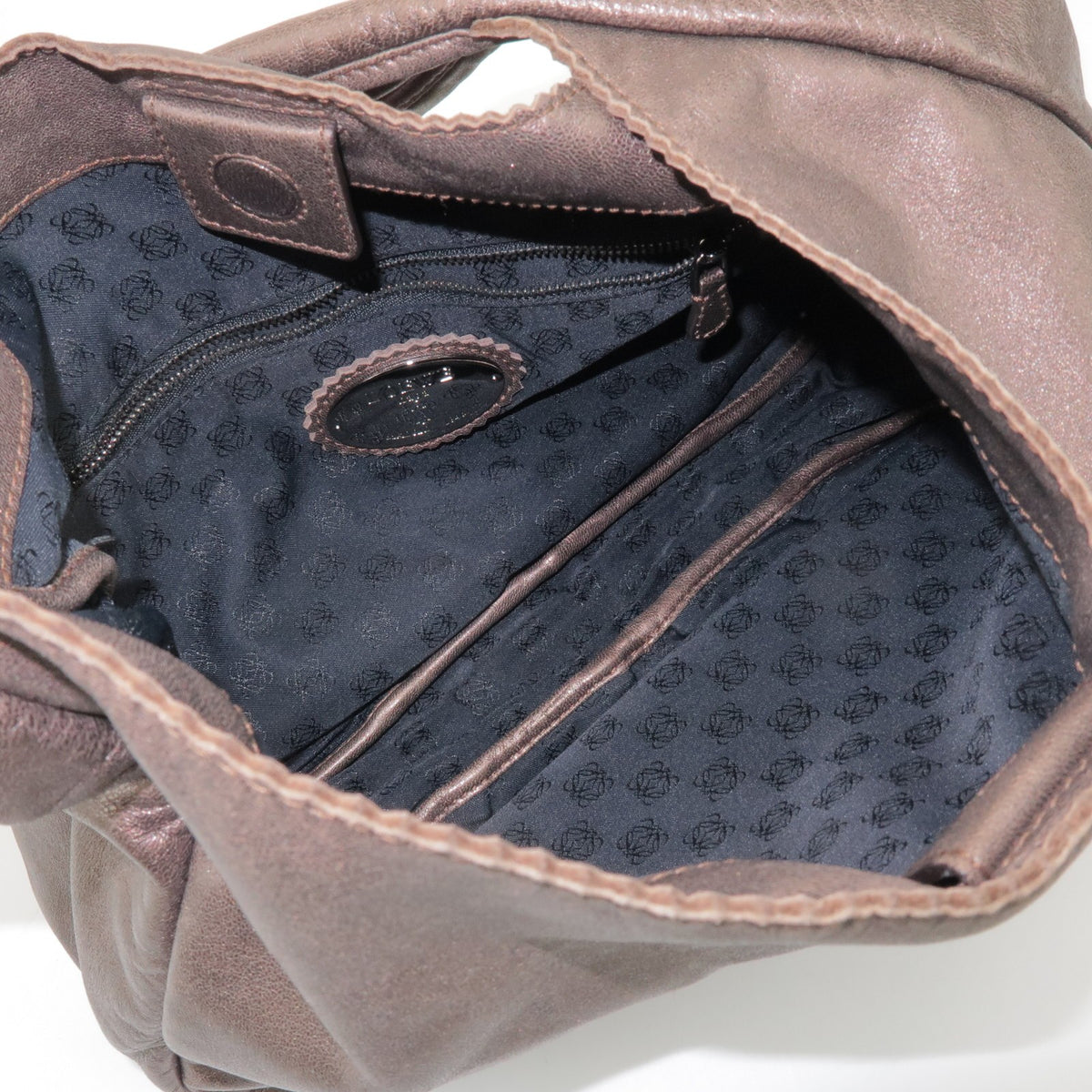 Loewe Anagram Leather Brown Leather Tote Bag Bag (Pre-Owned)
