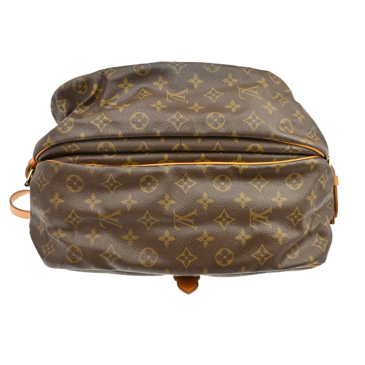 Louis Vuitton Saumur Monogram Brown Canvas Shoulder Bag Bag (Pre-Owned)