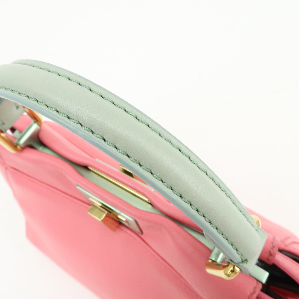 Fendi Peekaboo Leather Pink Leather Handbag (Pre-Owned)