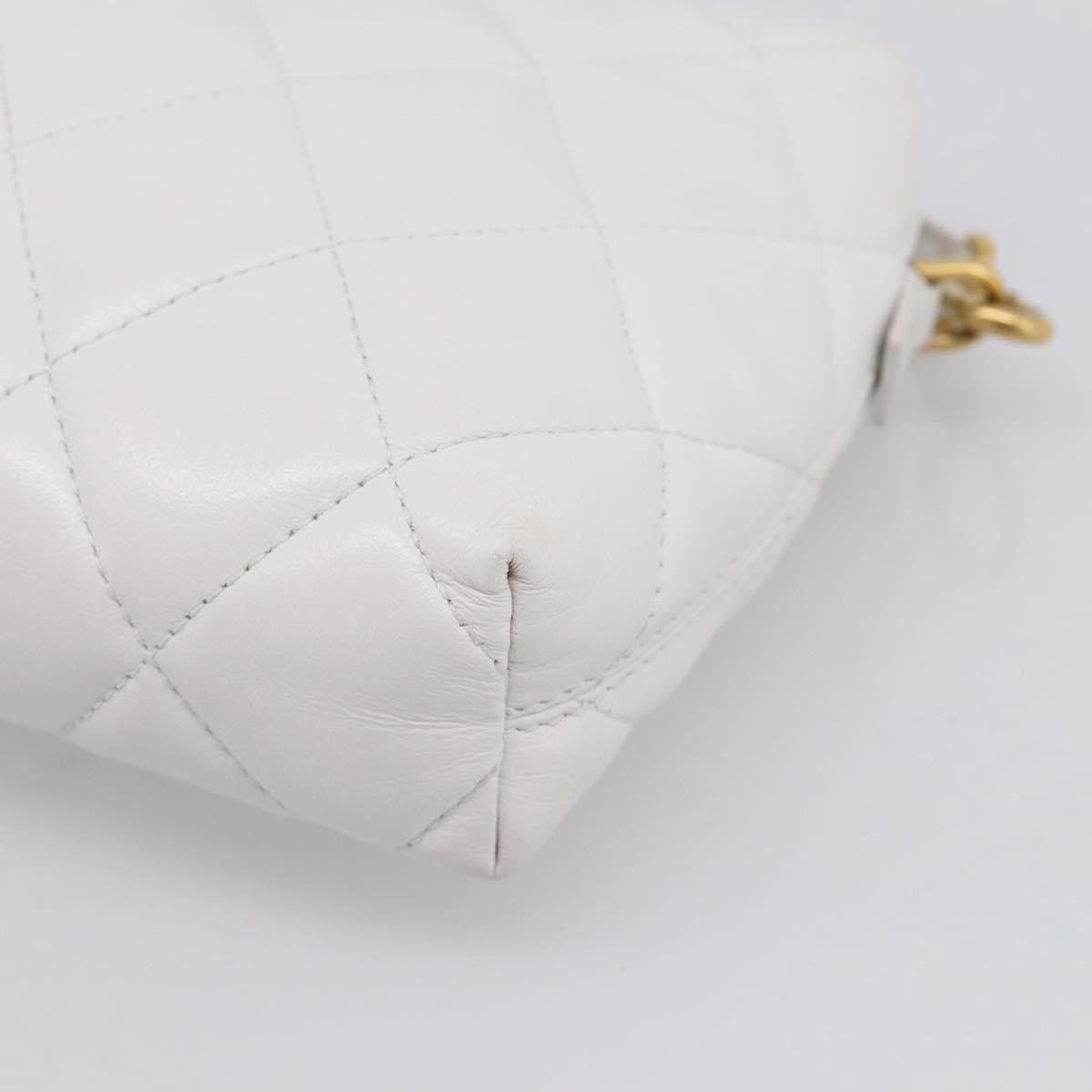 Balenciaga Touch B. Camera Quilted Leather White Leather Handbag (Pre-Owned)
