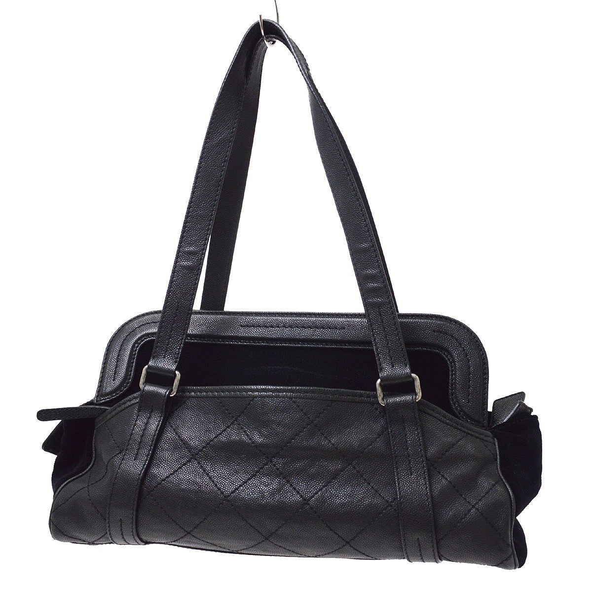 Chanel 2.55 Leather Black Leather Shoulder Bag Bag (Pre-Owned)