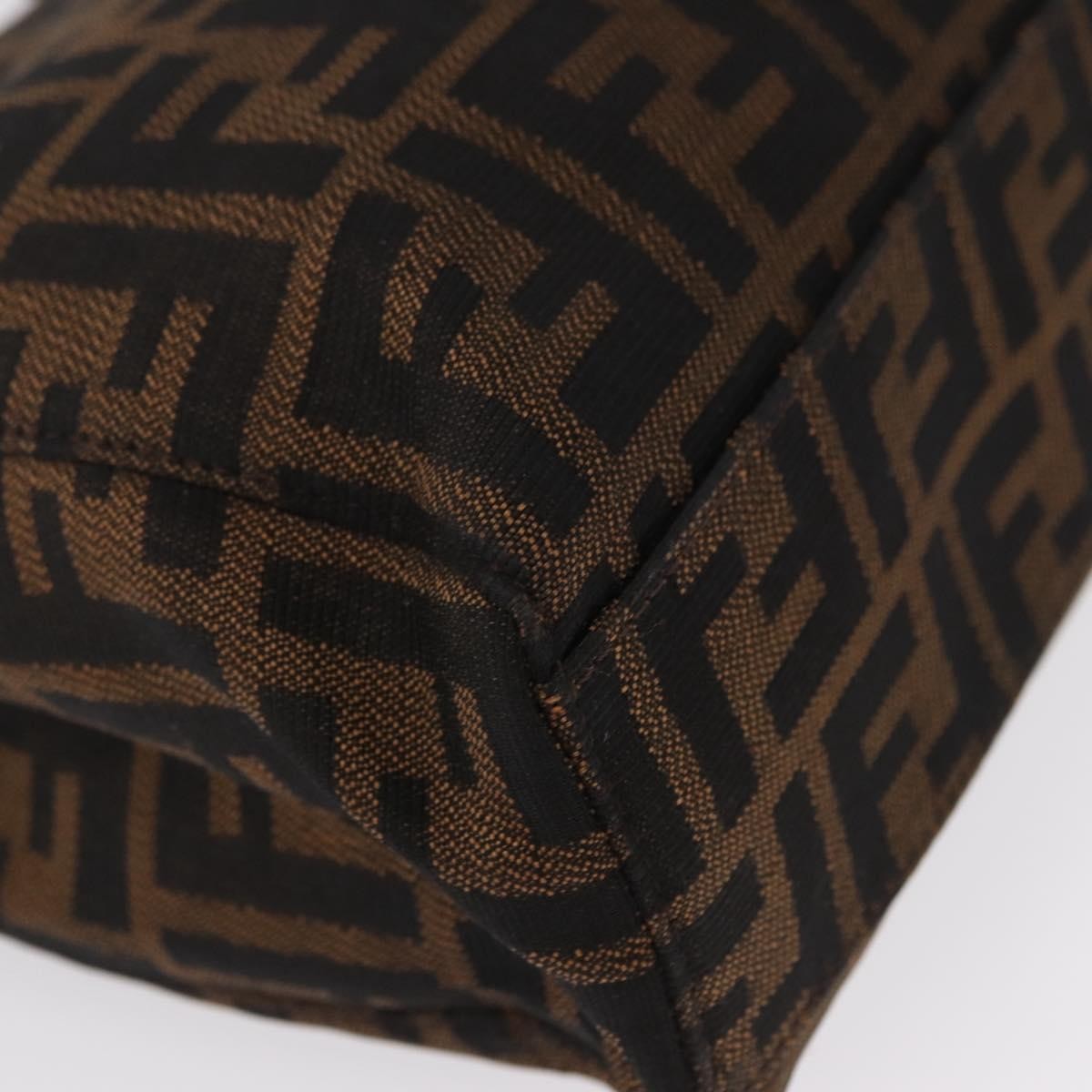 Fendi Vintage Open Tote Zucca Canvas Brown Canvas Tote Bag Bag (Pre-Owned)