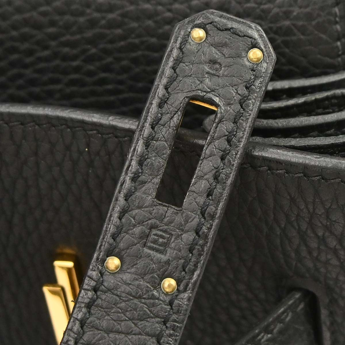 Hermes Birkin Taurillon Clemence Black Leather Handbag (Pre-Owned)