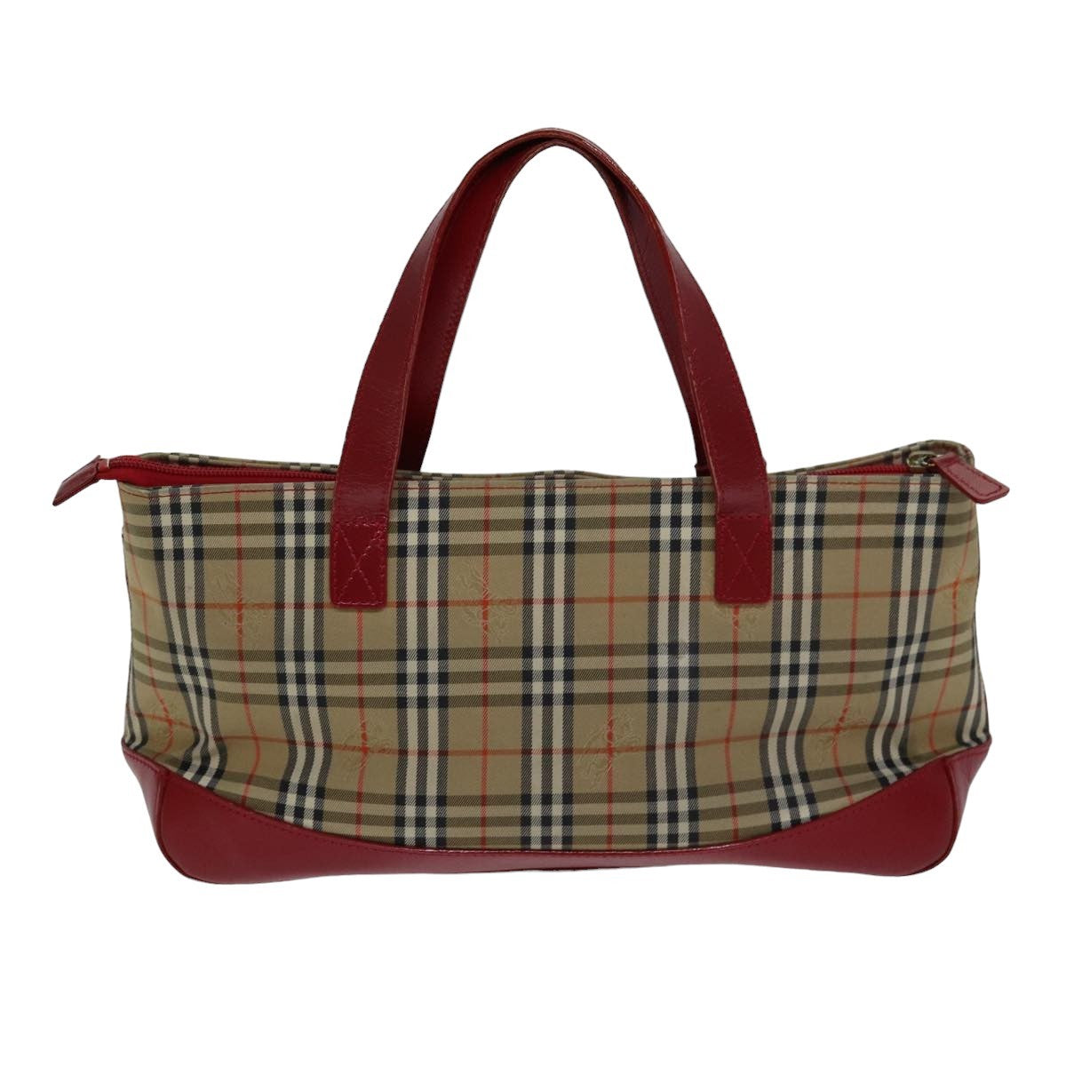 Burberry Nova Check Nova Check Canvas Beige Canvas Handbag (Pre-Owned)