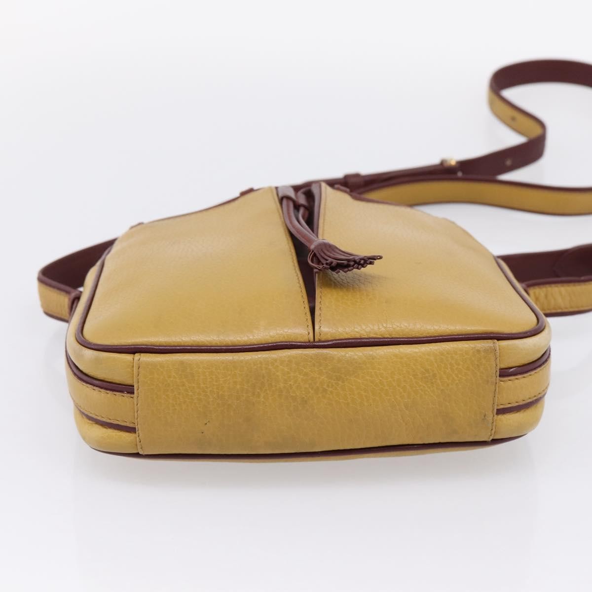 Cartier Tasseled Must De Cartier Leather Beige Leather Shoulder Bag Bag (Pre-Owned)