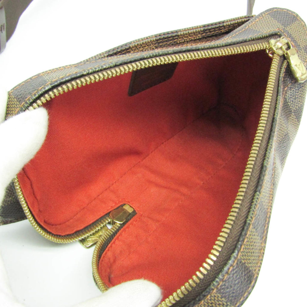 Louis Vuitton Geronimos Waist Damier Ebene Brown Canvas Shoulder Bag Bag (Pre-Owned)