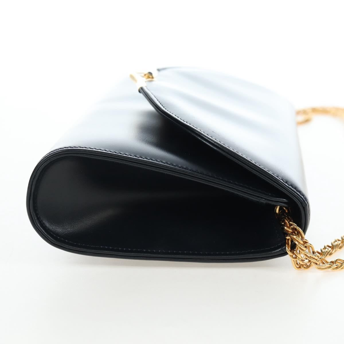 Cartier Sapphire Line Leather Navy Leather Shoulder Bag Bag (Pre-Owned)