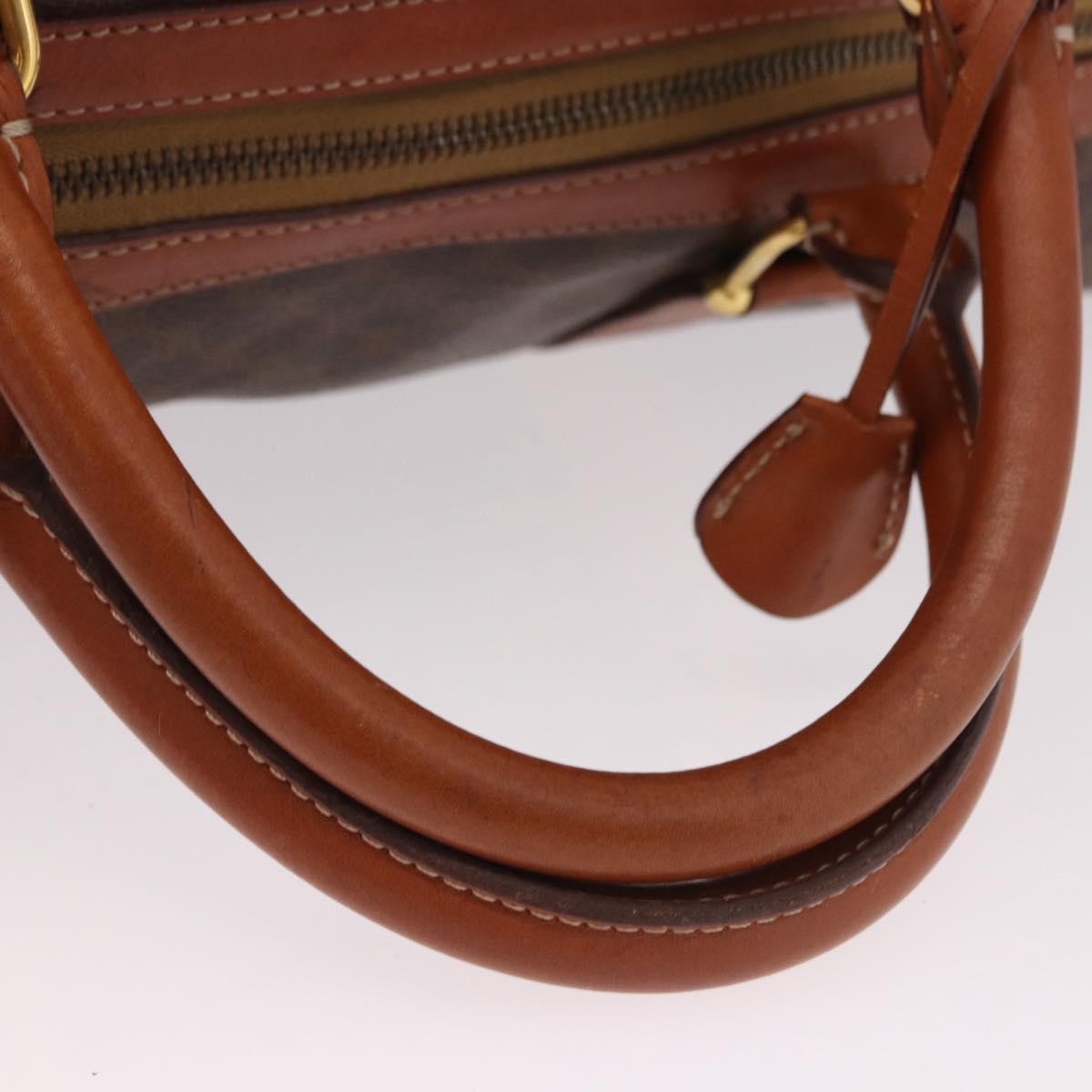 Celine Vintage Duffle Macadam Coated Canvas Brown Canvas Handbag (Pre-Owned)