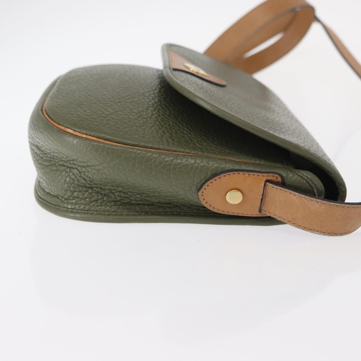 Christian Dior Vintage Leather Green Leather Shoulder Bag Bag (Pre-Owned)