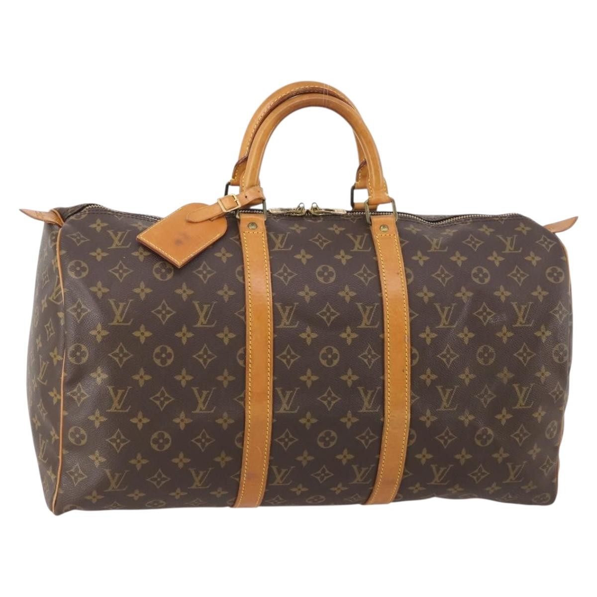 Louis Vuitton Keepall Monogram Canvas Brown Canvas Travel Bag Bag (Pre-Owned)