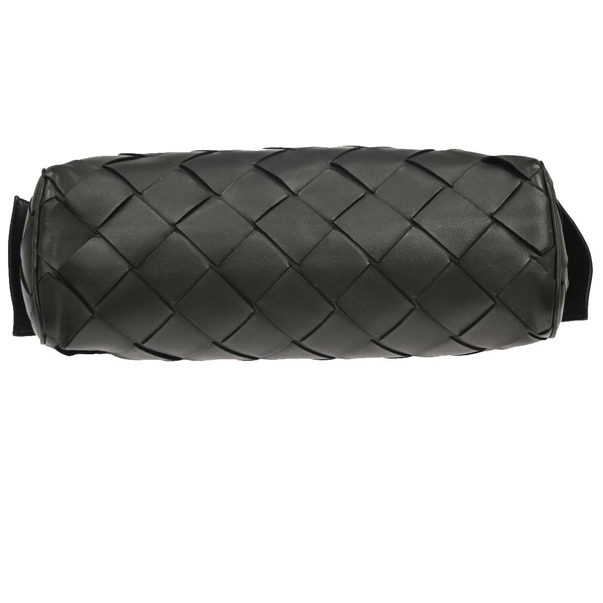 Bottega Veneta Zip Clutch Leather With Intrecciato Snakeskin Detail Black Leather Clutche & Pouche Bag (Pre-Owned)